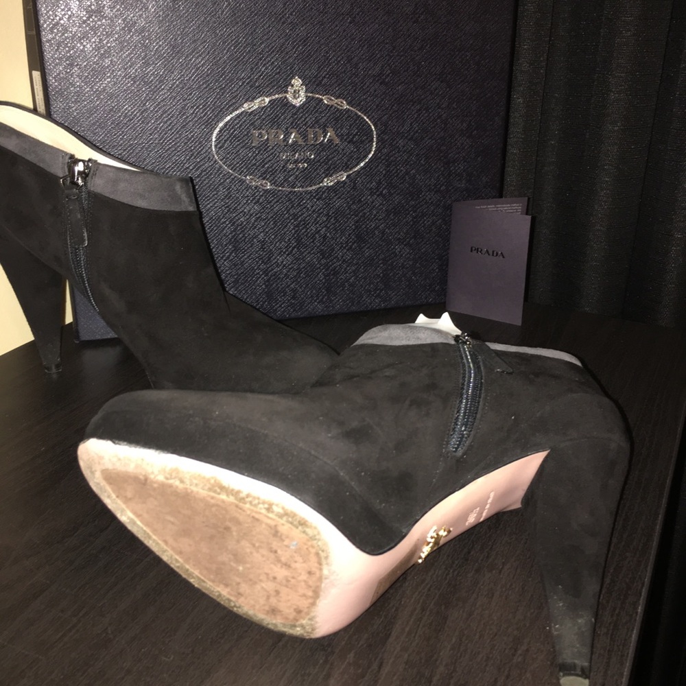 Authentic Prada Black Booties